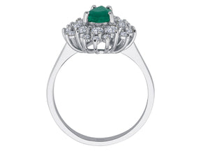 Birgie Diamant- und Smaragd-Tropfen-Ring