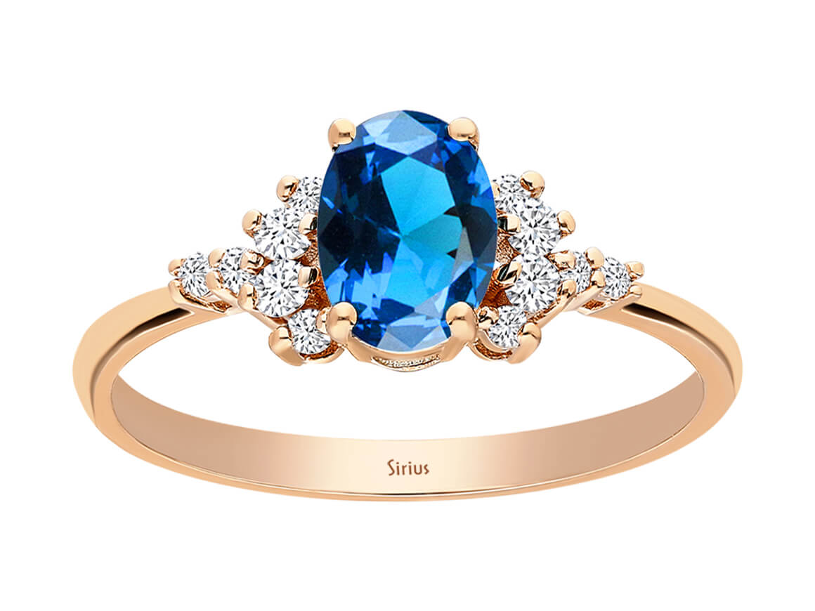 Birgie Diamant- und London Blauer Topas-Ring