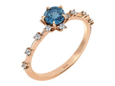 Birgie Ring mit London Blauem Topas und Diamanten