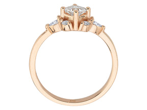 Birgie Diamant-Ring mit Tropfen- und Rundschliff