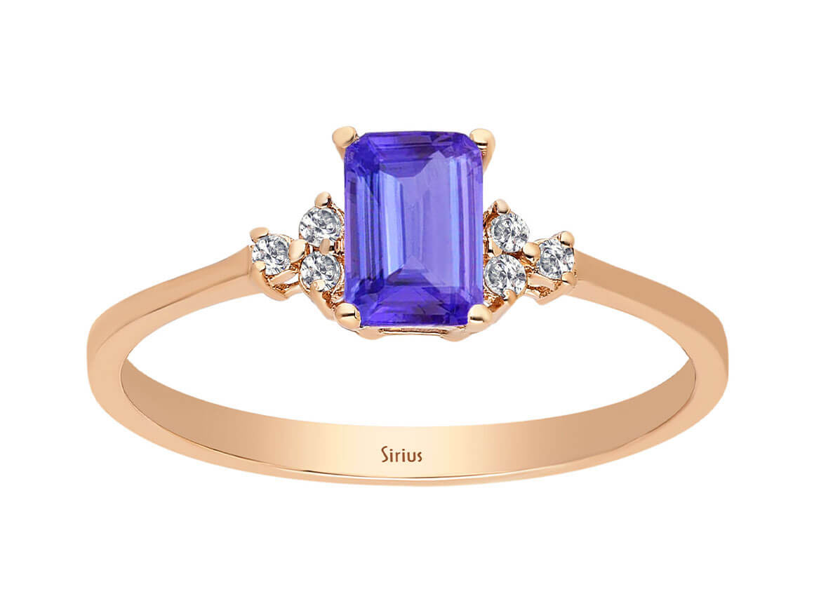 Birgie Ring mit Tansanit und Diamanten