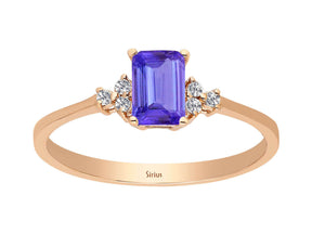 Birgie Ring mit Tansanit und Diamanten