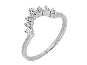 Birgie 0.18 Karat Diamant Halbmond Ring 14 Karat Gold
