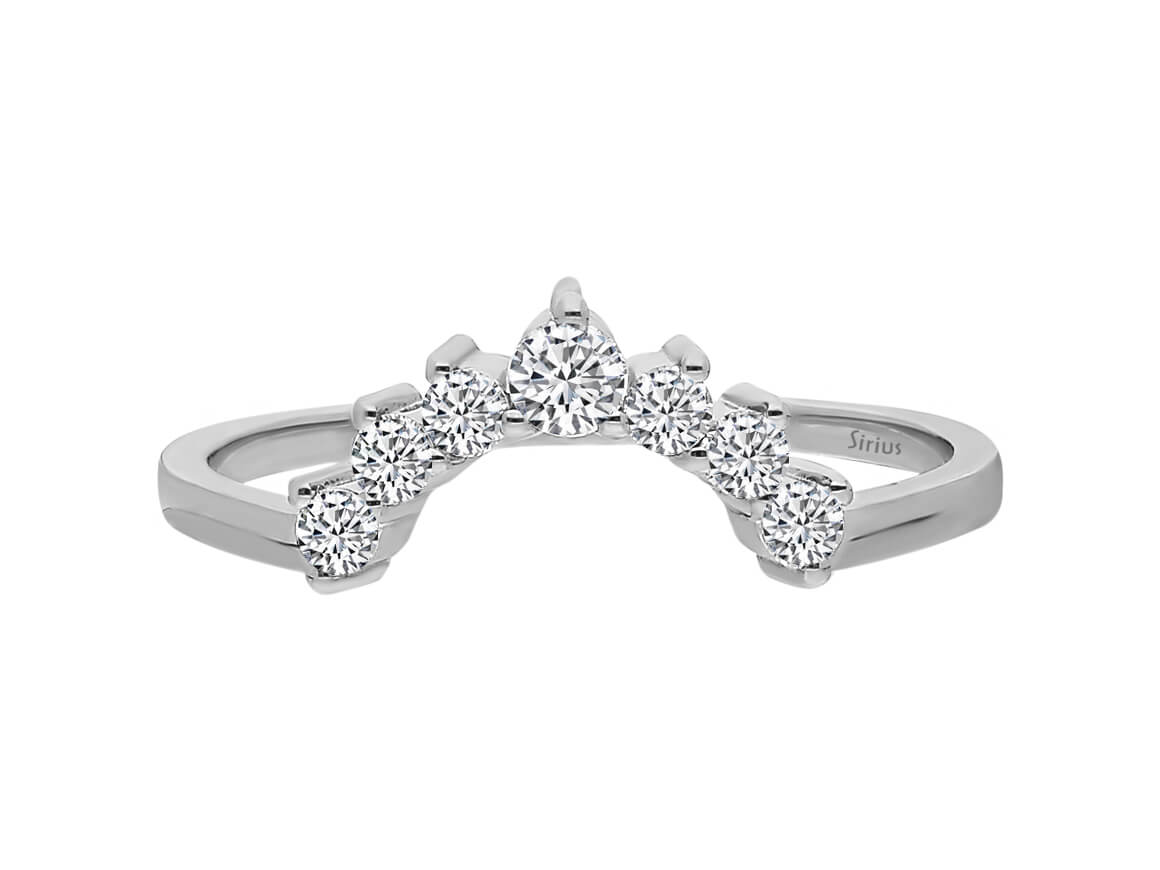 Birgie 0.18 Karat Diamant Halbmond Ring 14 Karat Gold