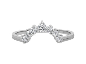 Birgie 0.18 Karat Diamant Halbmond Ring 14 Karat Gold