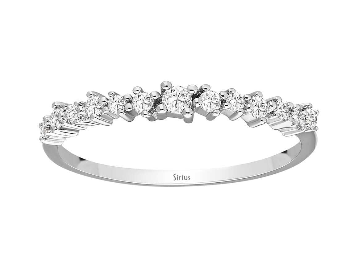 Birgie Halb-Eternity-Ring mit Diamanten