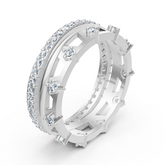 Exquisiter Eternity Ring mit Diamanten in Weißgold