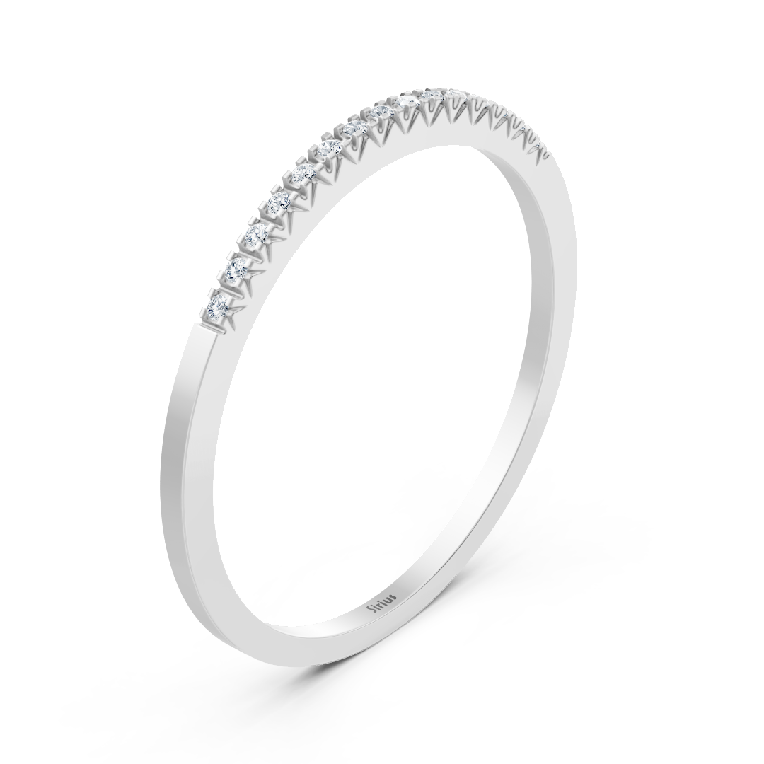 white gold diamond memoire ring