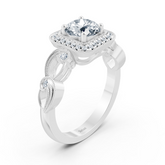 Vintage Elegance 14k white gold diamond ring