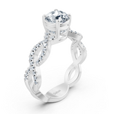 White gold diamond engagement ring "Vine Tendril"