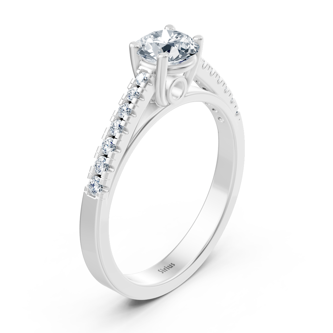 Sirius diamond ring in 14K white gold