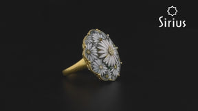 Bague avec marguerites 