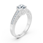 Birgie Weissgold Kanalgefasster Diamantring mit Rundschliff