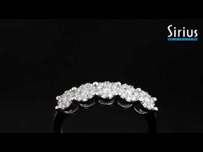 Alliance de 5 pierres à effet diamant de 1,50 carat au total