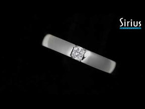 Bague solitaire diamant 0,11 carat