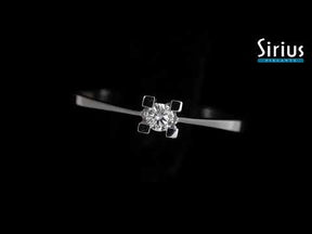 Bague solitaire diamant 0,06 carat