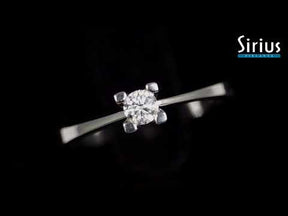 Bague solitaire diamant 0,18 carat