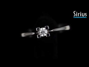 Bague solitaire diamant 0,11 carat