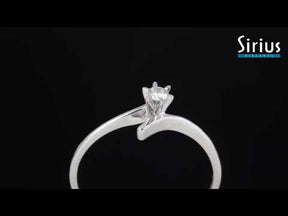 Bague solitaire diamant 0,05 carat