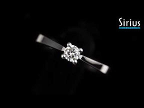 Bague solitaire diamant 0,18 carat