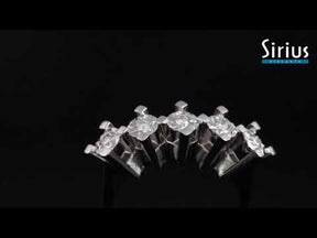 0.15 carat engagement ring with five diamonds