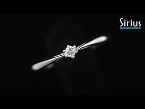 Bague solitaire diamant 0,05 carat