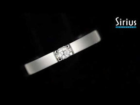 Bague solitaire diamant 0,08 carat