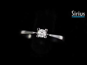 Bague solitaire diamant 0,17 carat
