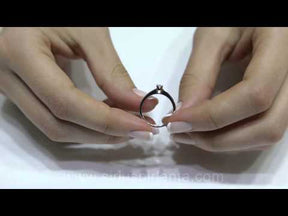 Bague solitaire diamant 0,14 carat