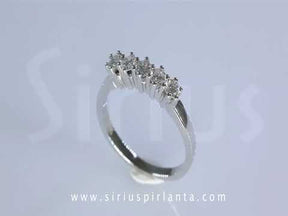 Alliance 5 pierres diamant 0,46 carat