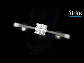 Bague solitaire diamant 0,18 carat