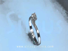 Bague solitaire diamant 0,14 carat