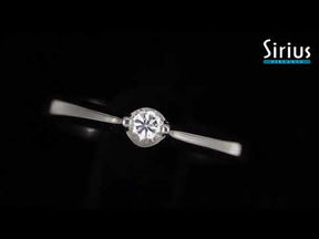 Bague solitaire diamant 0,13 carat