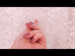 Diamond and White Topaz Ring