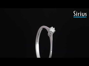 Bague solitaire diamant 0,05 carat