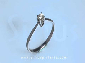 Bague solitaire diamant 0,13 carat