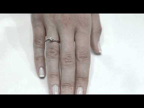 Bague solitaire diamant 0,17 carat