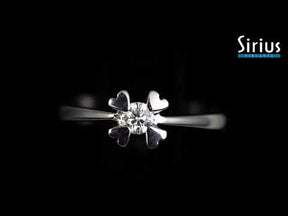 Bague solitaire diamant 0,12 carat