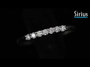 0.14 carat engagement ring with seven diamonds