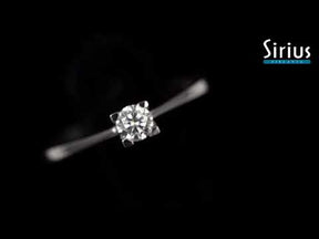 Bague solitaire diamant 0,14 carat