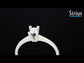 Bague solitaire diamant 0,18 carat