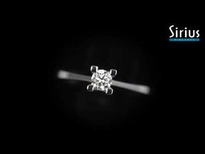 0.15 carat solitaire diamond ring, E color