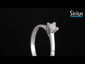 Bague solitaire diamant 0,15 carat