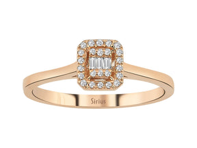 Birgie Rosea Stella Baguette-Diamantring