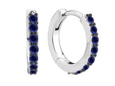 Runde Saphir Ohrringe, 0.70 Karat, 14K Gold