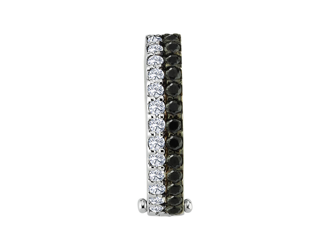 Birgie 0.17 Karat Weiß- & Schwarzdiamant Ohrring