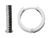 Birgie Diamant & Schwarzer Diamant Ohrringe 0,30 Karat Diamant 0,40 Karat Schwarzer Diamant 14 Karat Gold
