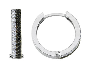 Birgie Diamant & Schwarzer Diamant Ohrringe 0,30 Karat Diamant 0,40 Karat Schwarzer Diamant 14 Karat Gold