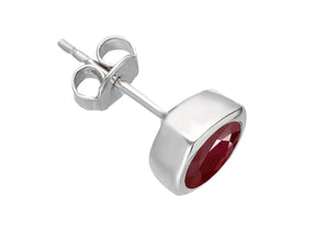 Birgie 1.00 Karat Rubin Einzel-Ohrstecker 14 Karat Gold