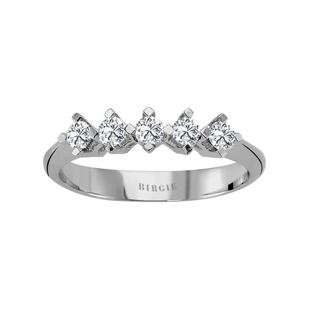 Bague de fiançailles 5 pierres diamant 0,30 carat